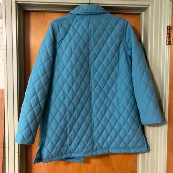 Blair Turquoise Quilted Jacket Coat Size Medium - Picture 3 of 4